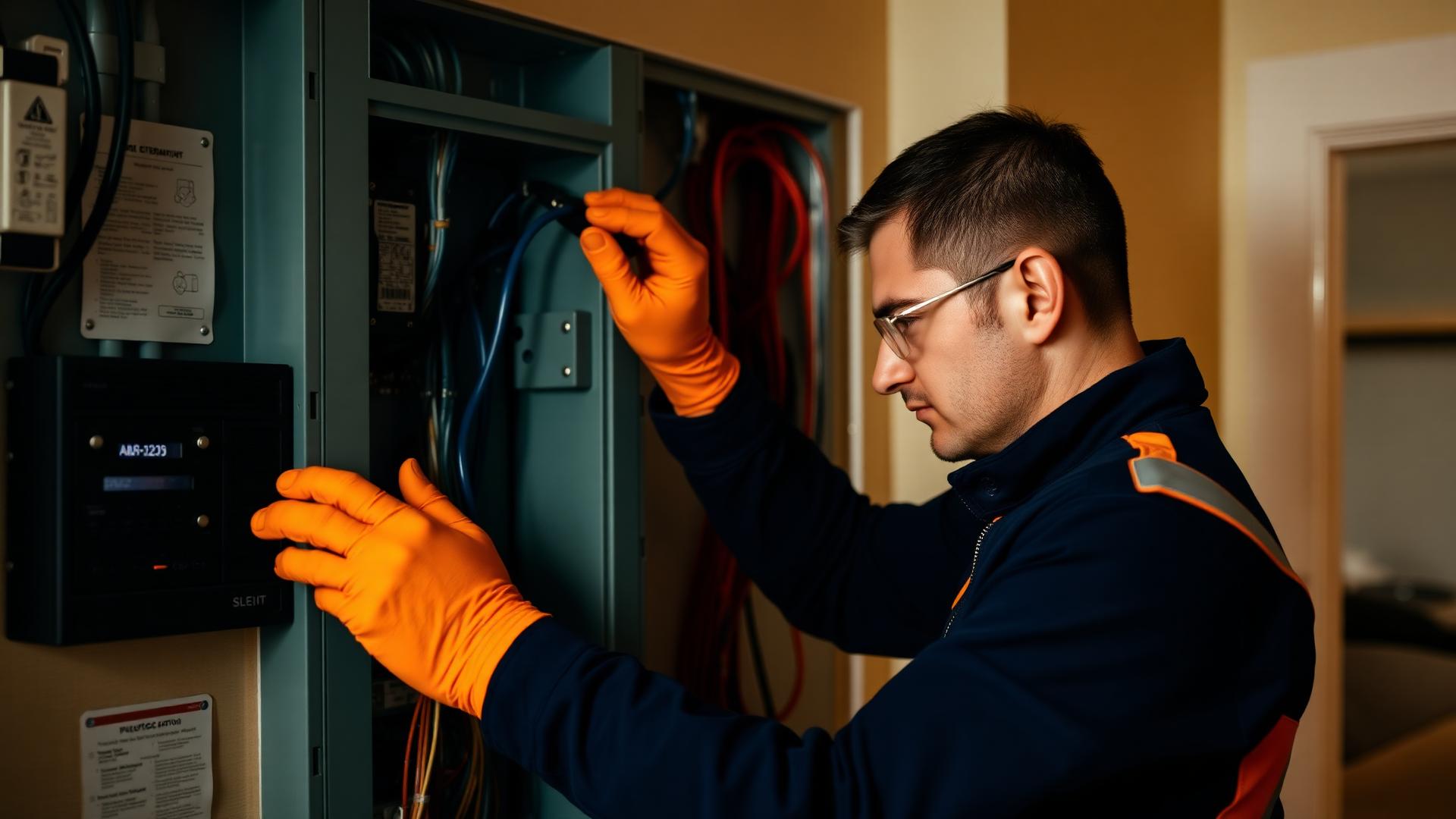 Parrish Electric technician at work
